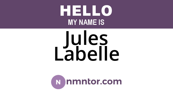 Jules Labelle