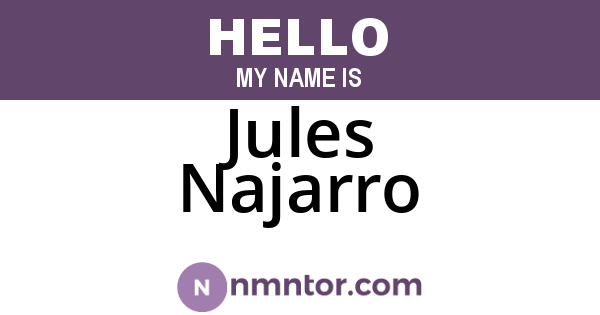 Jules Najarro