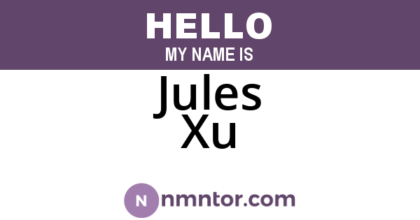 Jules Xu