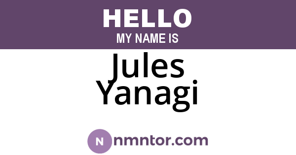 Jules Yanagi