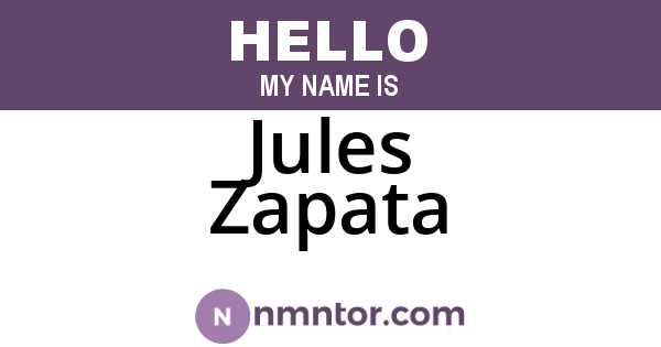 Jules Zapata
