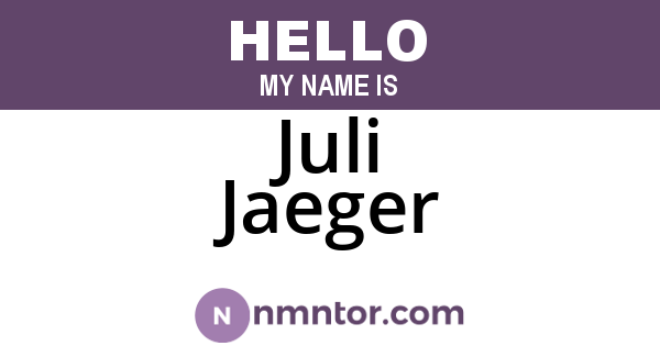 Juli Jaeger