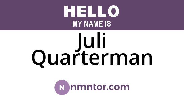 Juli Quarterman