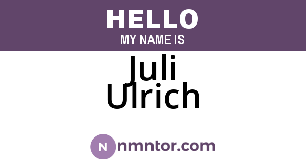 Juli Ulrich