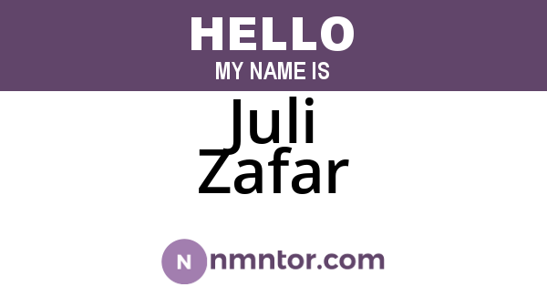 Juli Zafar