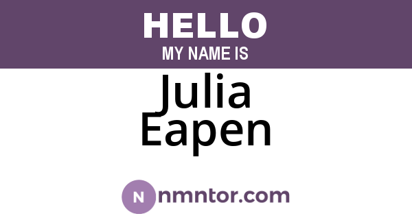 Julia Eapen