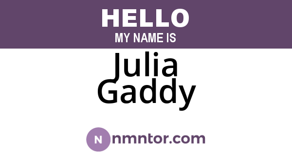 Julia Gaddy