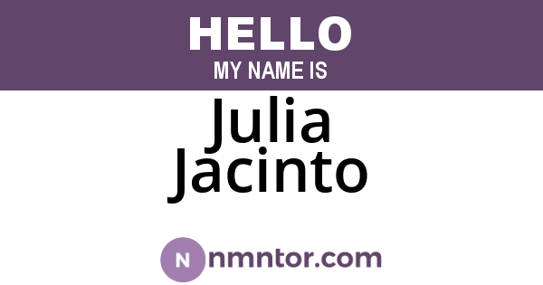 Julia Jacinto