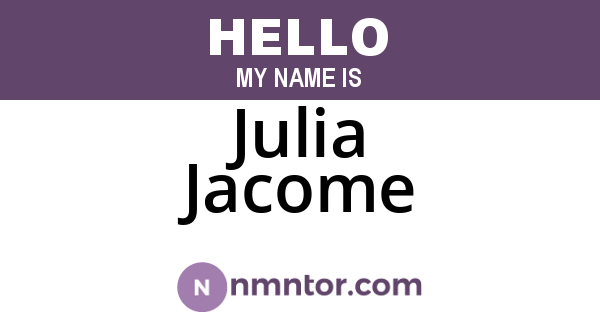 Julia Jacome
