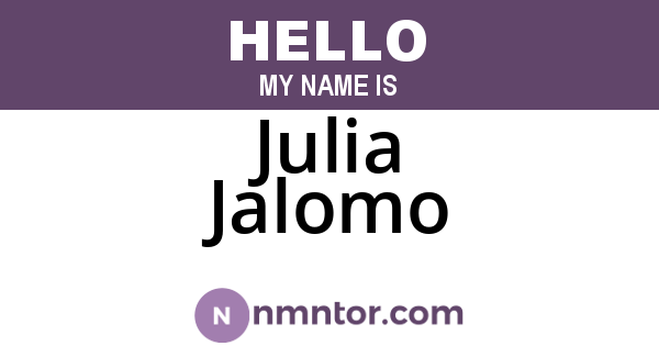 Julia Jalomo