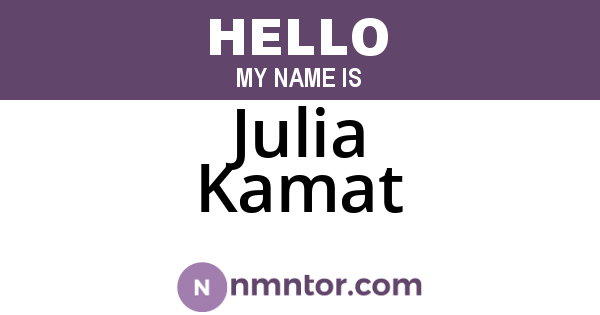 Julia Kamat