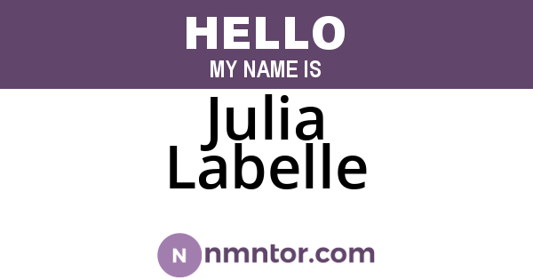 Julia Labelle