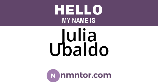 Julia Ubaldo