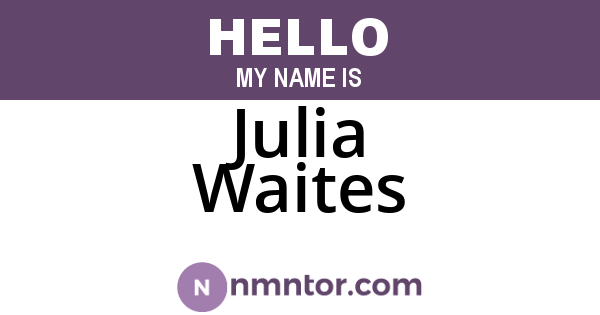 Julia Waites