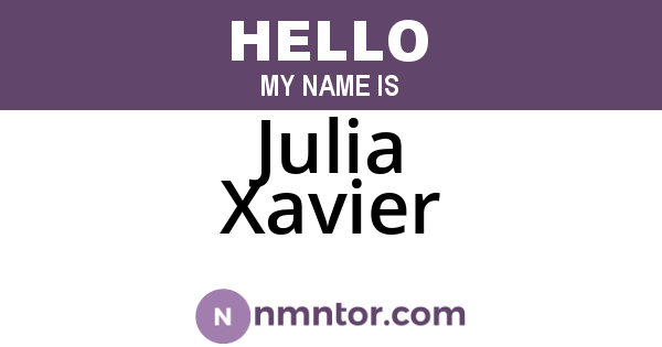 Julia Xavier