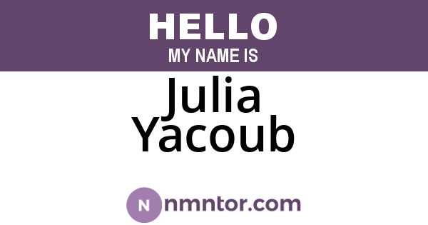 Julia Yacoub