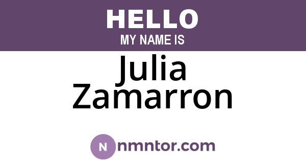 Julia Zamarron
