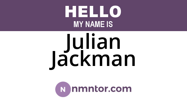 Julian Jackman