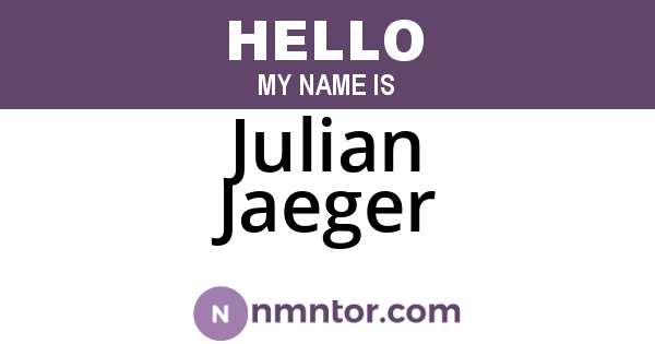 Julian Jaeger