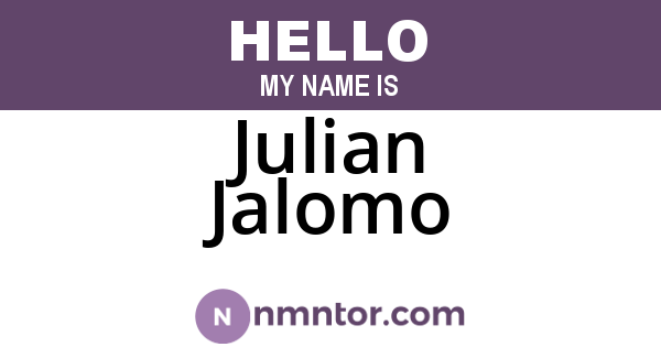 Julian Jalomo