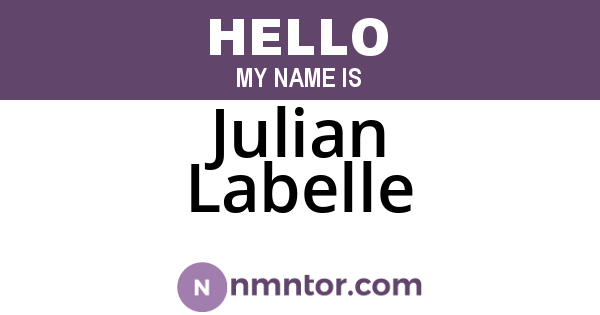 Julian Labelle