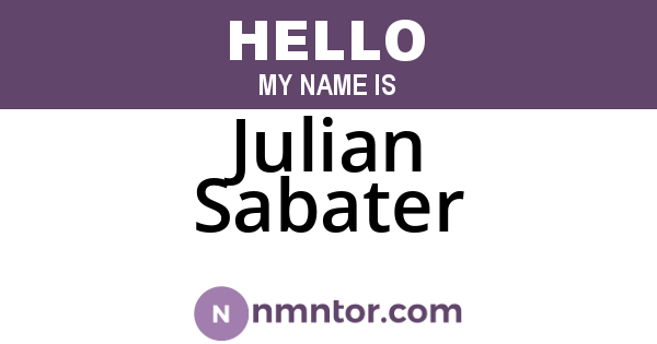 Julian Sabater