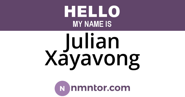 Julian Xayavong