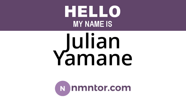 Julian Yamane