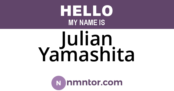 Julian Yamashita