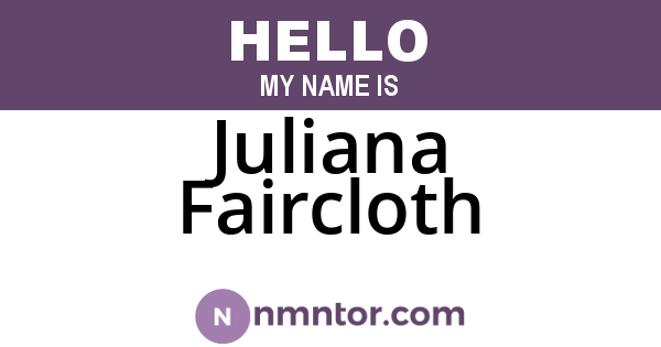 Juliana Faircloth