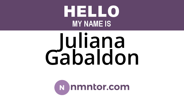 Juliana Gabaldon