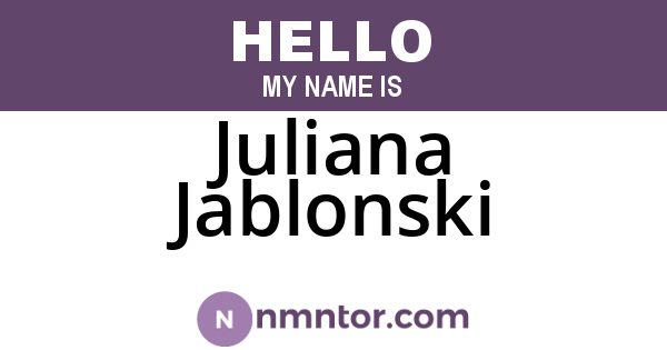 Juliana Jablonski
