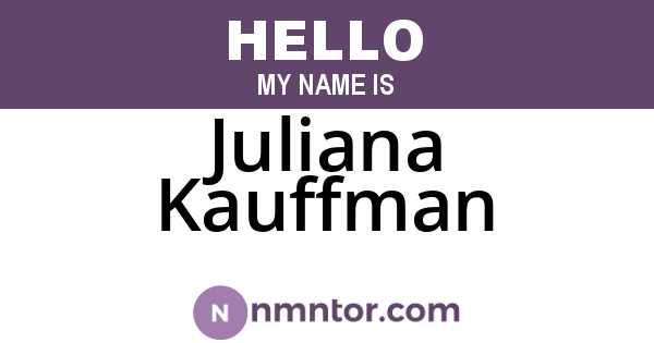 Juliana Kauffman