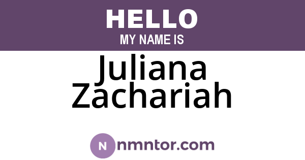 Juliana Zachariah