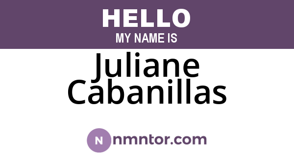 Juliane Cabanillas