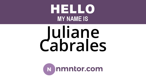 Juliane Cabrales