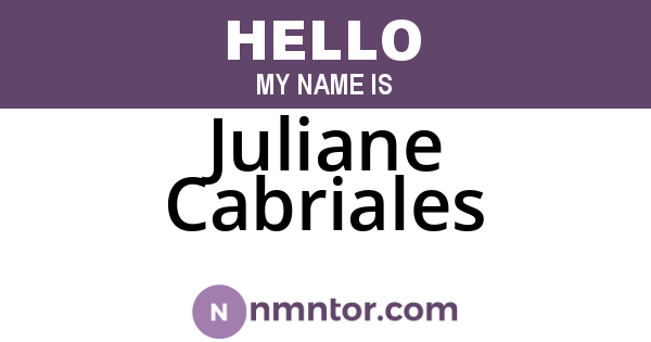 Juliane Cabriales