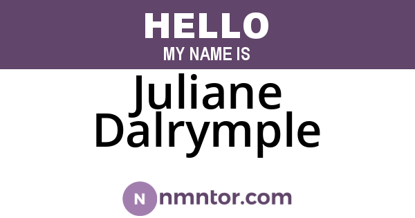 Juliane Dalrymple