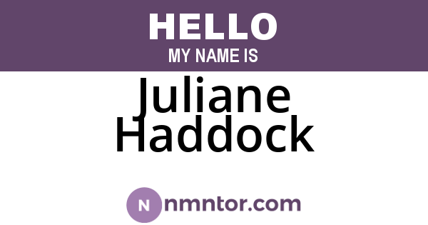 Juliane Haddock