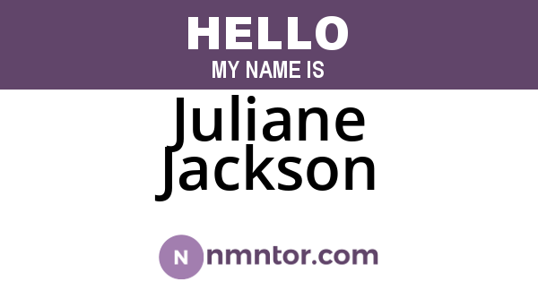 Juliane Jackson