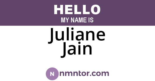 Juliane Jain