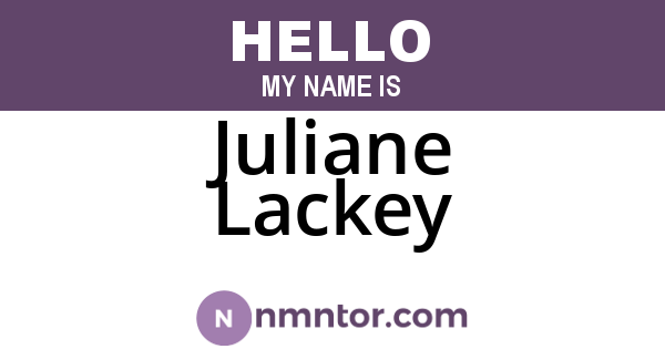 Juliane Lackey