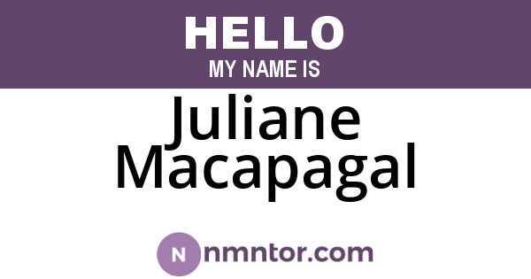 Juliane Macapagal