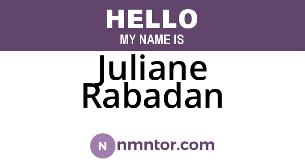 Juliane Rabadan