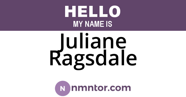 Juliane Ragsdale