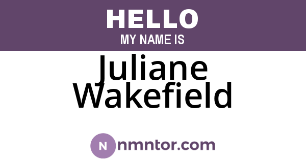 Juliane Wakefield