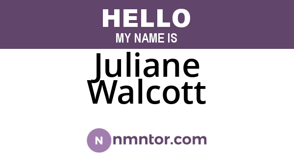 Juliane Walcott