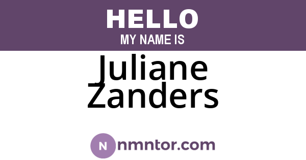 Juliane Zanders