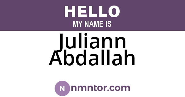 Juliann Abdallah