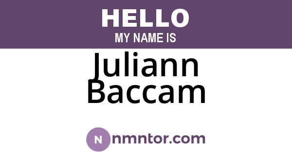 Juliann Baccam